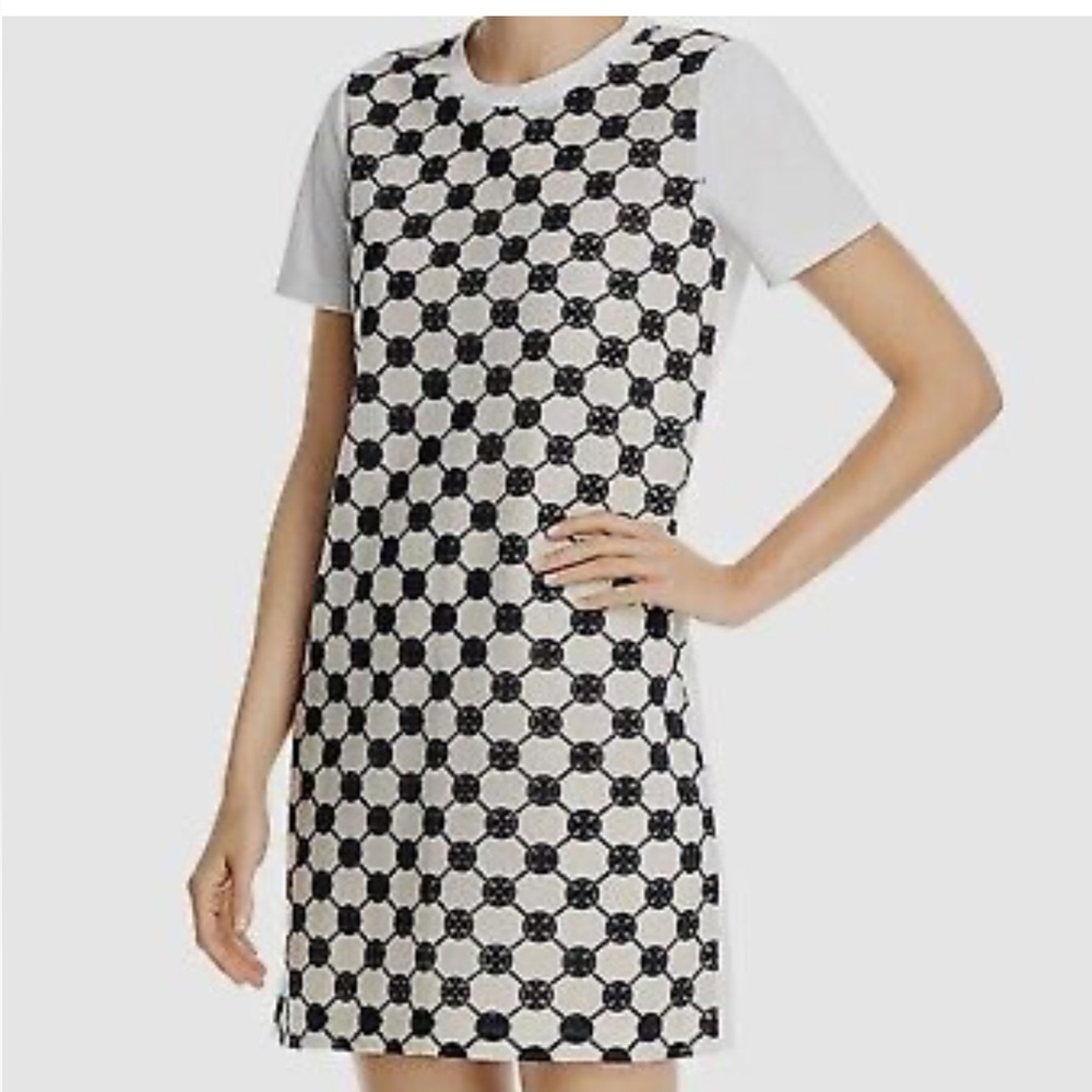 NWT Tory Burch Logo Lace T Shirt Dress Navy
